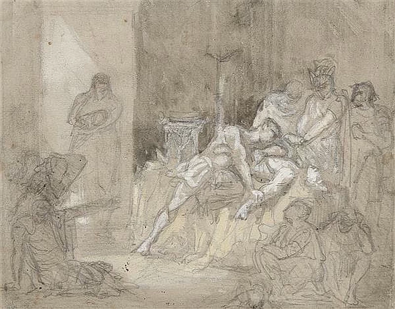 Achille piange Patroclo
